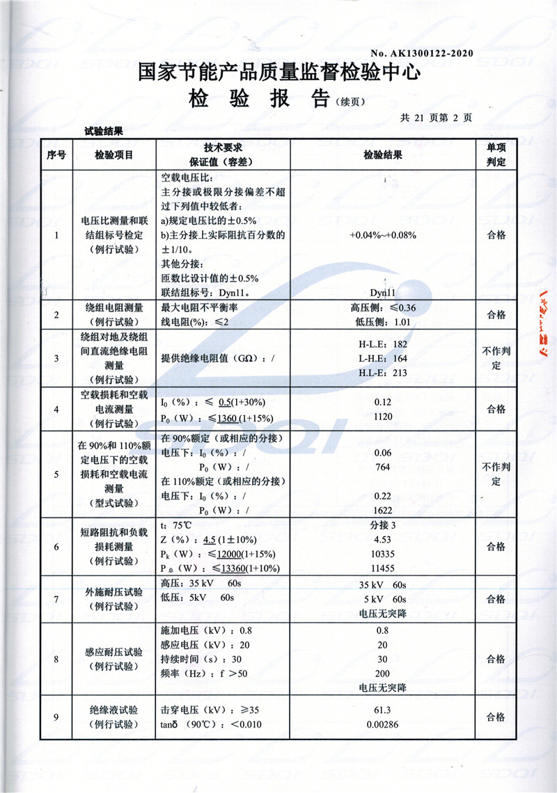 高低压试验报告-S11-1250明溪明溪明溪油浸式变压器-2.jpg